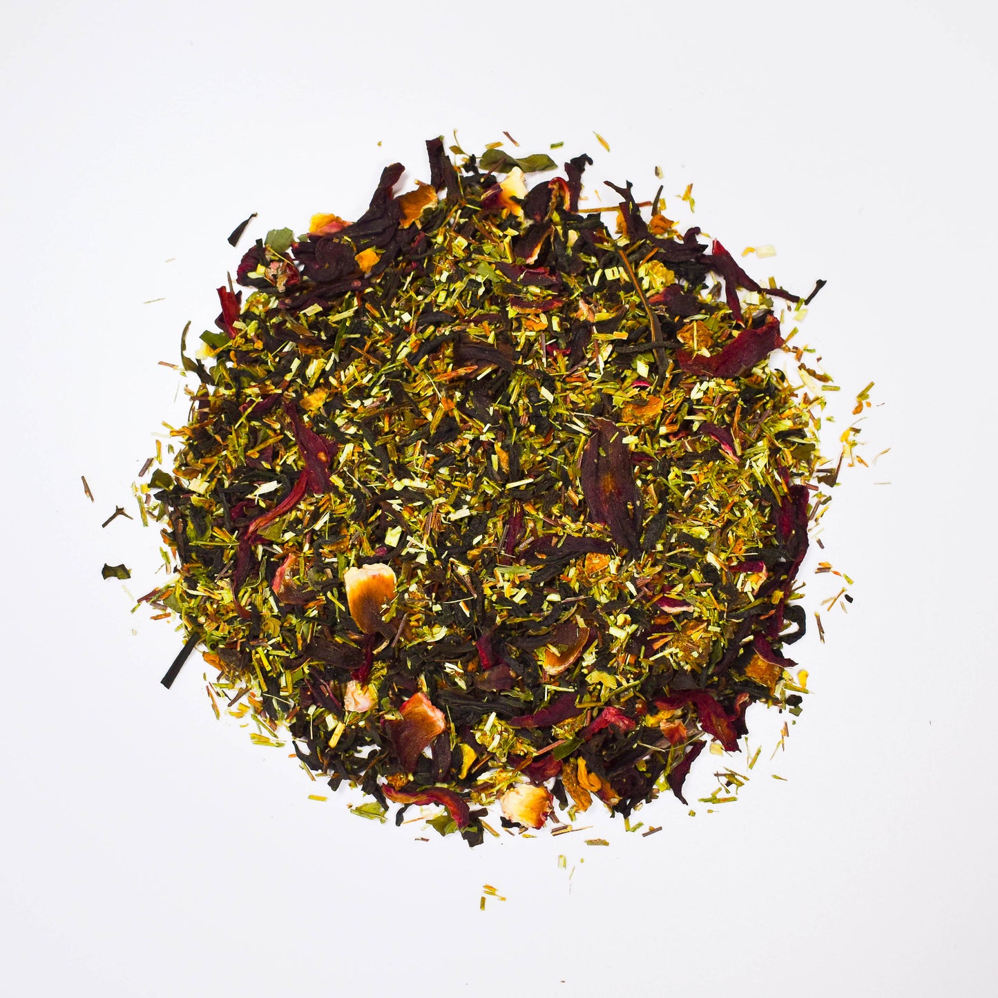 Loose leaf Cactus Bloomlands blend for black tea kombucha, herbal tea kombucha, kombucha rooibos, and hibiscus tea for kombucha — fruity, tart, and vibrant.
