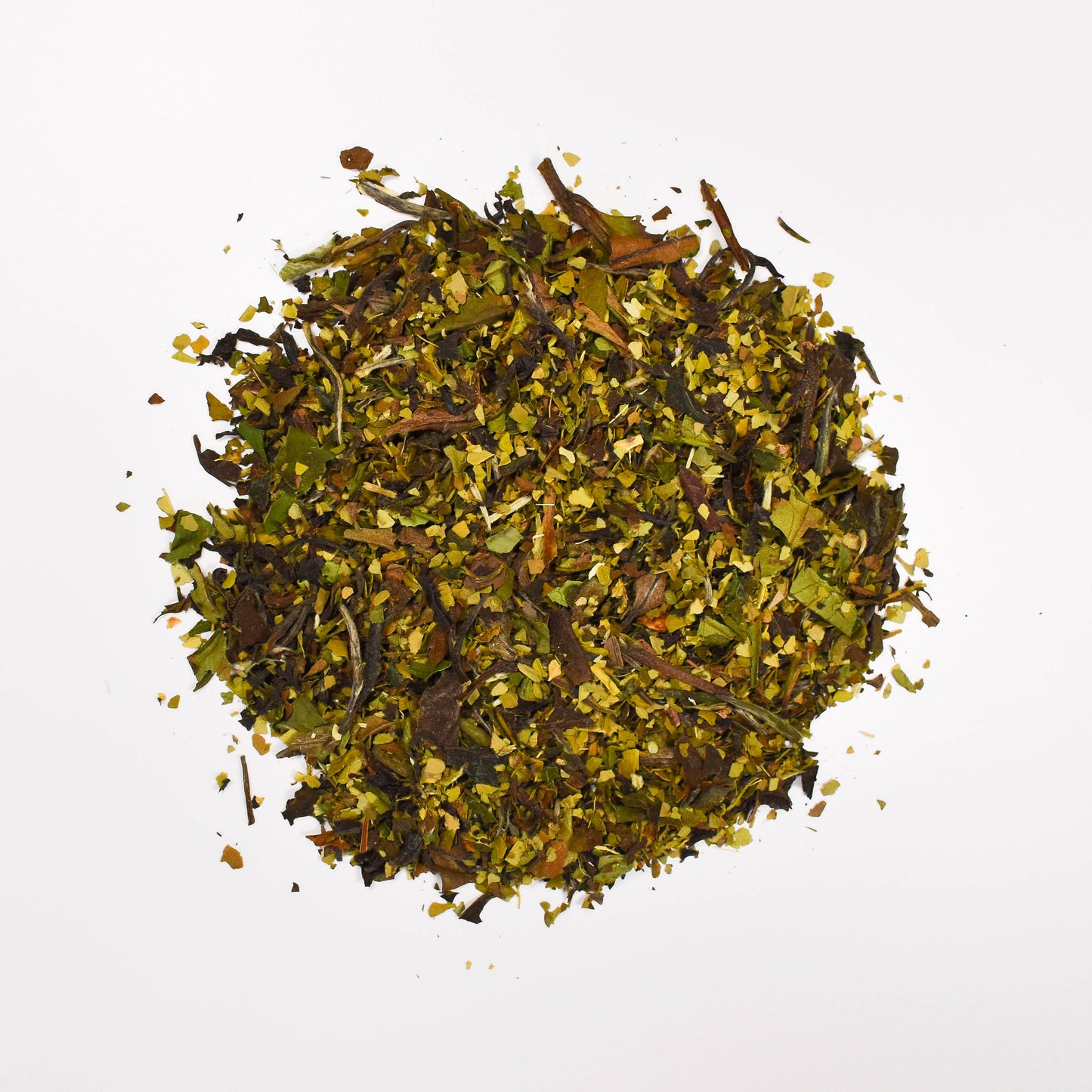 Loose leaf blend of Citrusbright Coast tea featuring ingredients for yerba mate kombucha, best black tea for kombucha, and white tea kombucha — crafted for bold, citrusy flavor.
