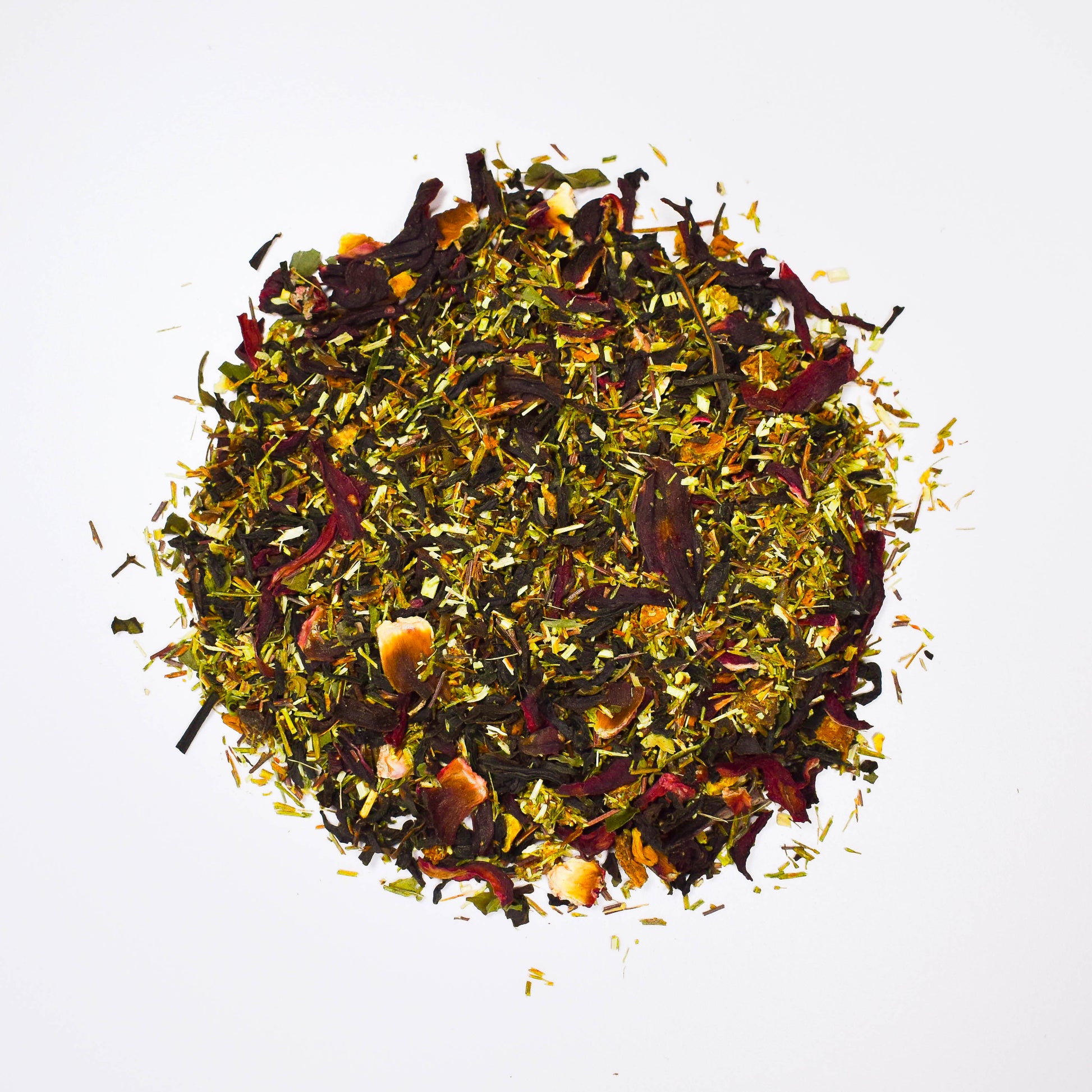 Loose leaf Cactus Bloomlands blend for black tea kombucha, herbal tea kombucha, kombucha rooibos, and hibiscus tea for kombucha — fruity, tart, and vibrant.
