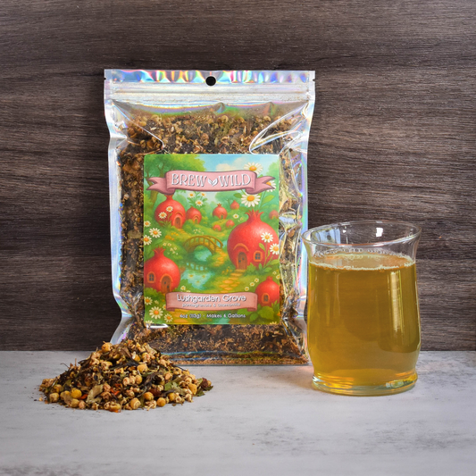 Lushgarden Grove kombucha tea bags with pomegranate and chamomile — a fruity, floral blend to buy kombucha tea online and flavor kombucha in one simple brew.